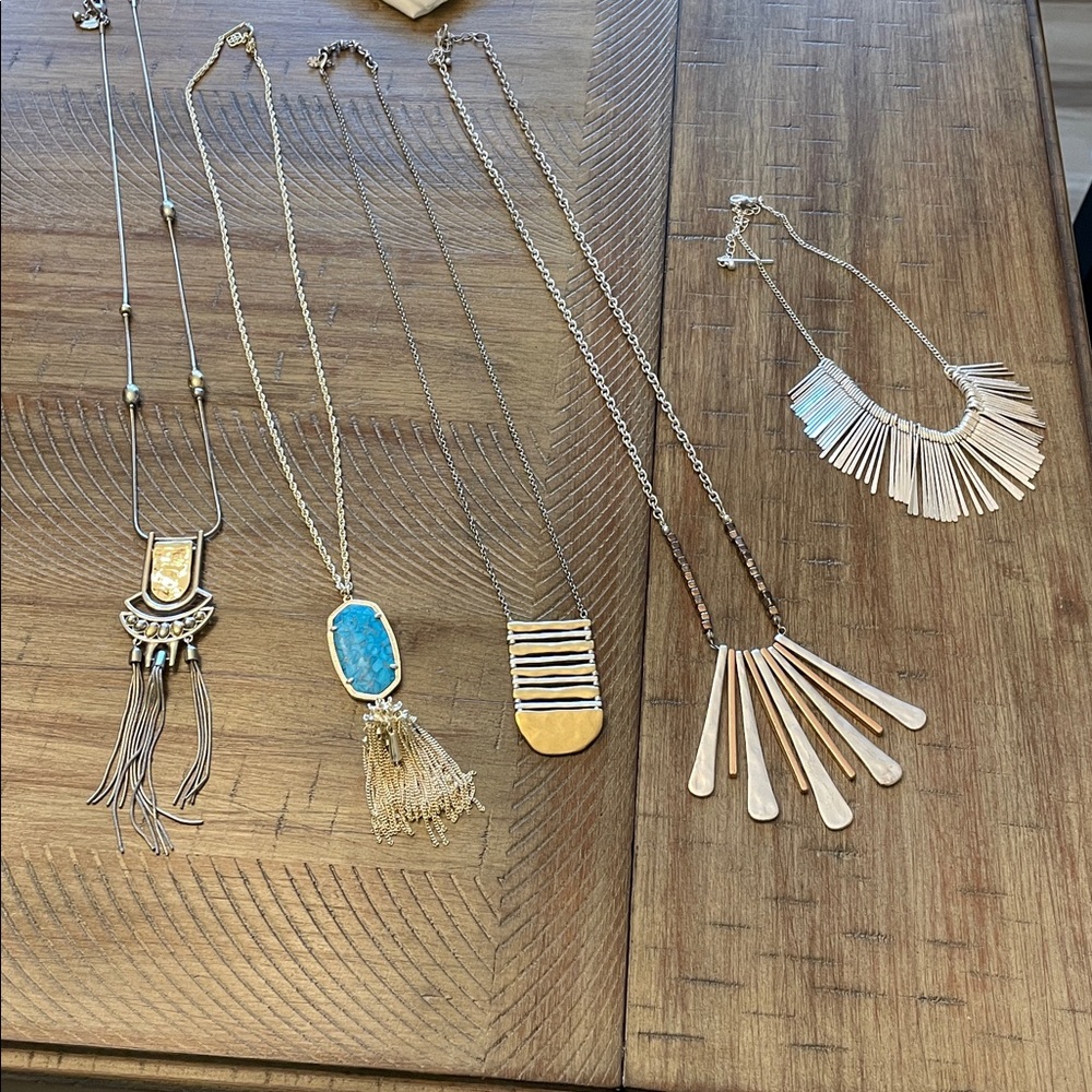 Elegant Silver and Gold Tone Necklace Set